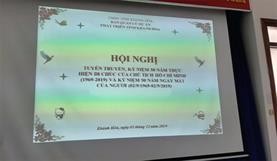 Hội nghị tuyên truyền, kỷ niệm 50 năm thực hiện di chúc của chủ tịch Hồ Chí Minh (1969-2019) và kỷ niệm 50 năm ngày mất của Người (02/9/1969-02/9/2019)